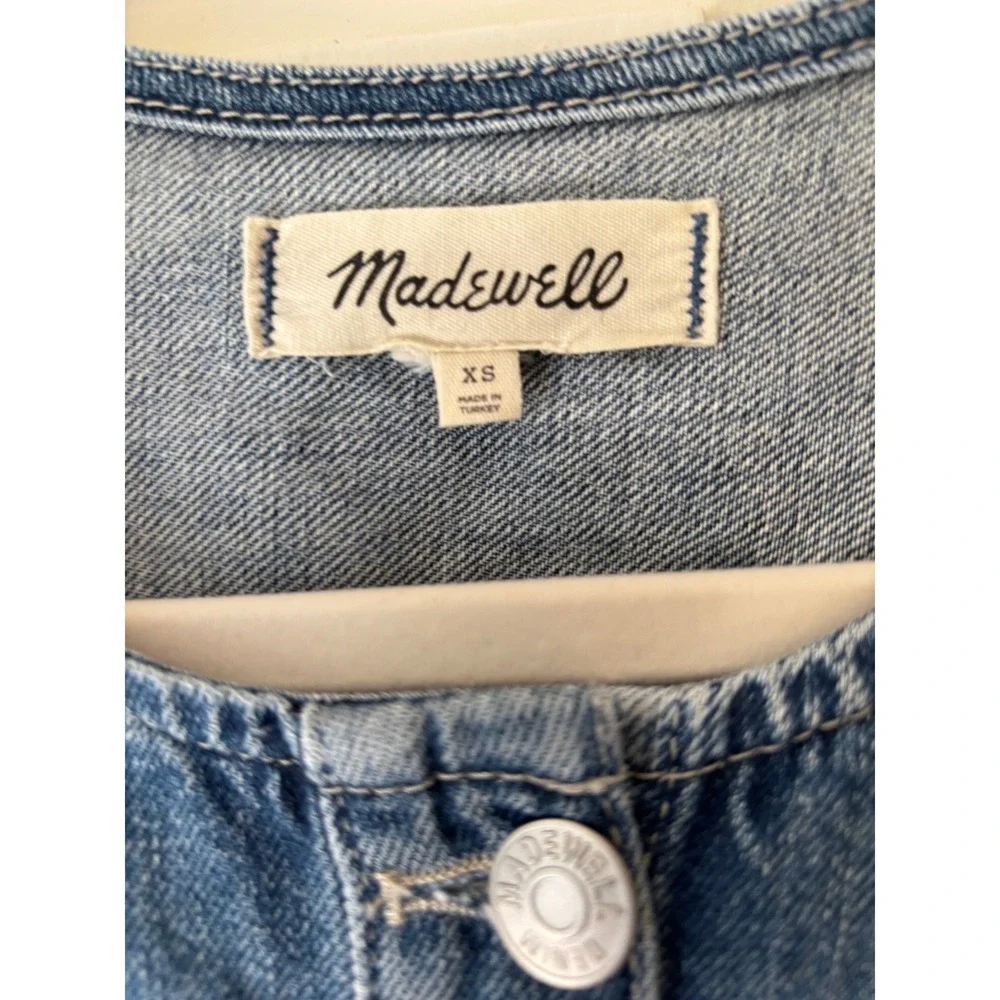 Madewell Denim Lady Jacket Womens Medium Wash Button Front Blue Size XS - Picture 6 of 12